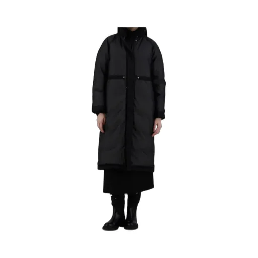 High-Neck Quilted Coat