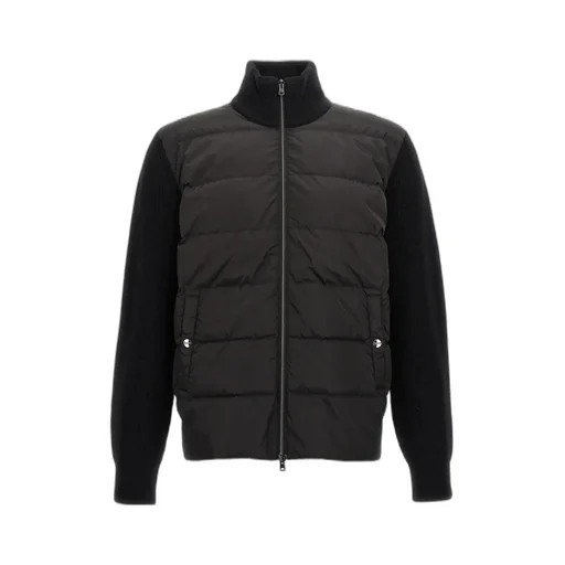 Zip-Up Knitted Puffer Jacket