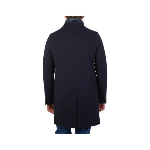 Buttoned High Neck Long-Sleeved Coat