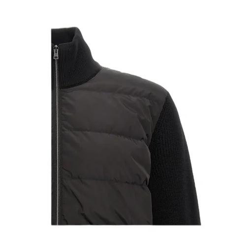 Zip-Up Knitted Puffer Jacket