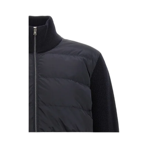Zip-Up Knitted Puffer Jacket