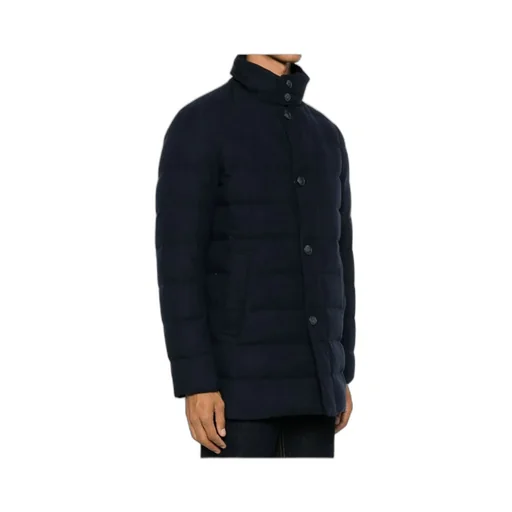 Buttoned High Neck Down Jacket
