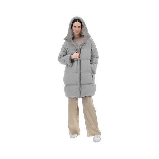 Faux Fur-Lined Quilted Coat