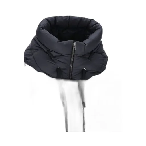 Zip-Up Hooded Drawstring Puffer Coat
