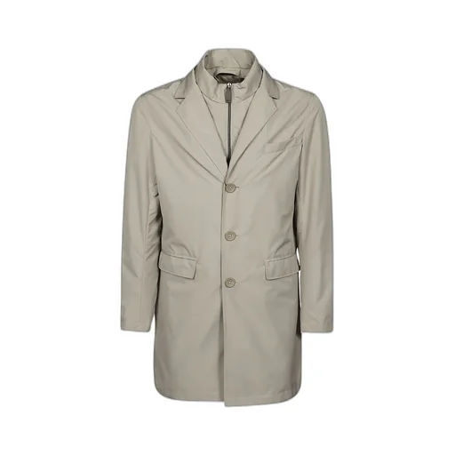 High-Neck Buttoned Coat