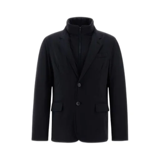 High-Neck Button-Up Jacket
