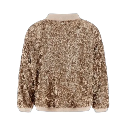 Sequined Zip-Up Bomber Jacket
