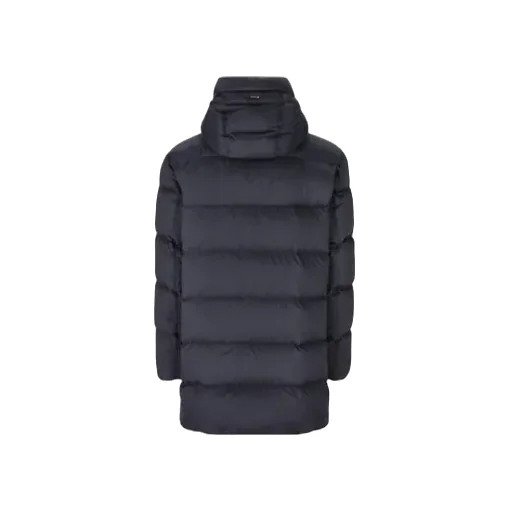 Zip-Up Hooded Drawstring Puffer Coat