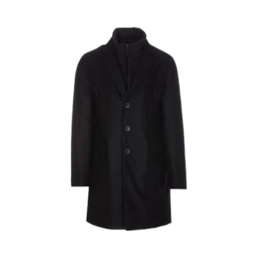 Hybrid High-Neck Single-Breasted Coat
