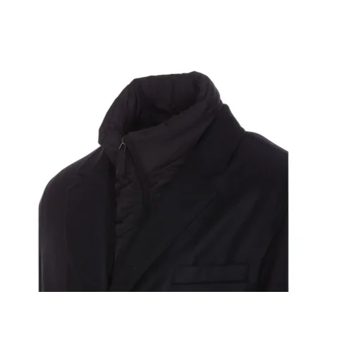 Hybrid High-Neck Single-Breasted Coat