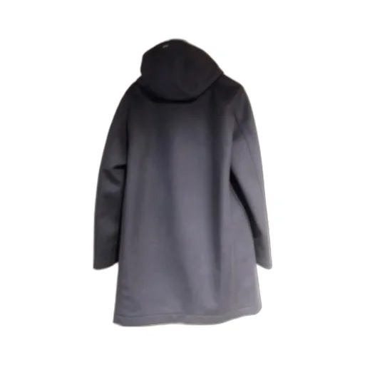 Logo Plaque Hooded Coat