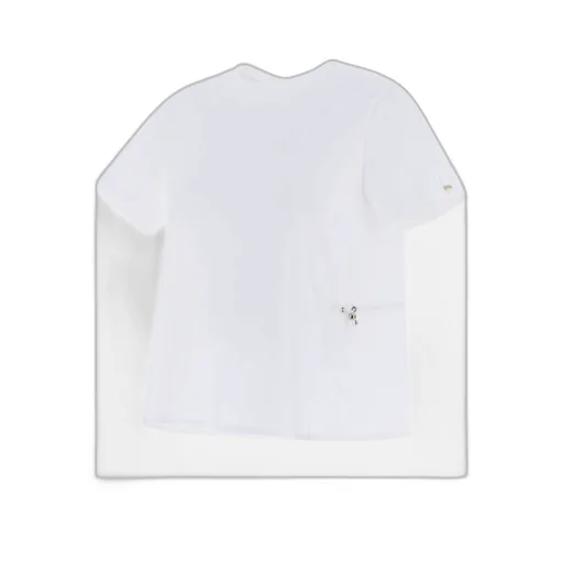 Contrast-Panel Drawstring Waist T-Shirt