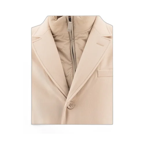 Single-Breasted High-Neck Coat