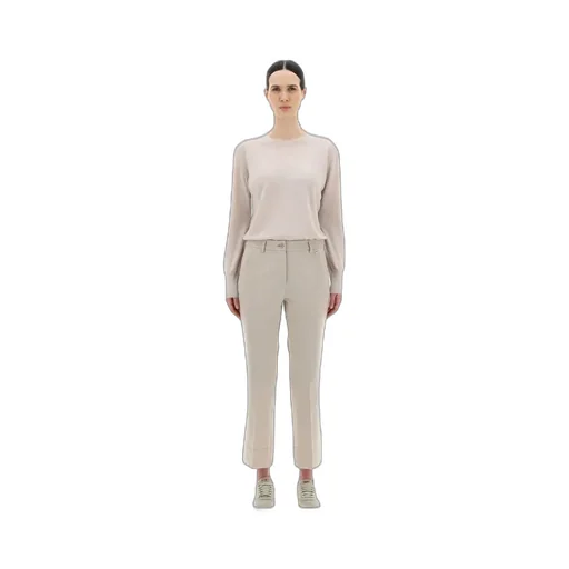 Button-Fastening Flared Trousers