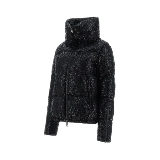 Embellished Zip-Up Coat