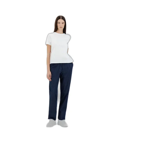 Contrast-Panel Drawstring Waist T-Shirt