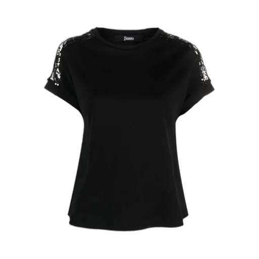 Lace-Detailing Cotton T-Shirt