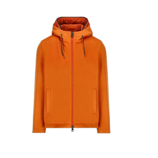 Zipped Hooded Drawstring Padded Jacket