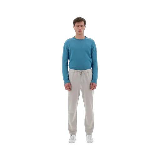 Drawstring Straight-Leg Trousers