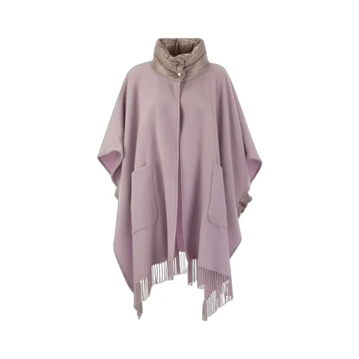 Panelled Wool Cape