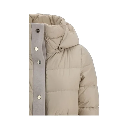 Detachable Hood Quilted Down Coat