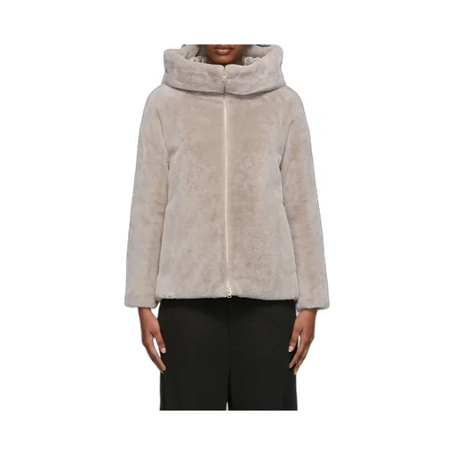 High-Neck Faux Fur Jacket