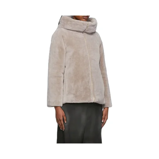 High-Neck Faux Fur Jacket