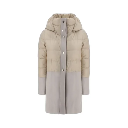 Detachable Hood Quilted Down Coat