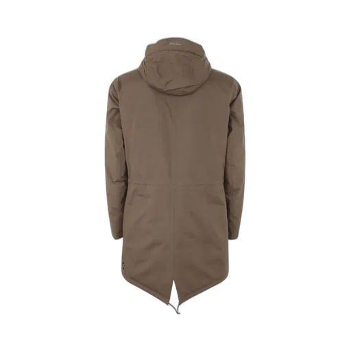 Hooded Concealed-Zip Fastening Jacket
