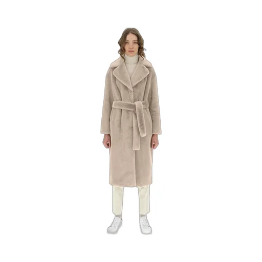 Belted Faux-Fur Coat