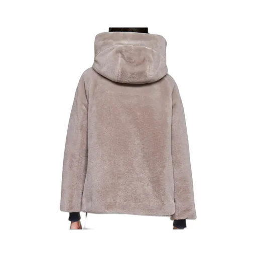 High-Neck Faux Fur Jacket