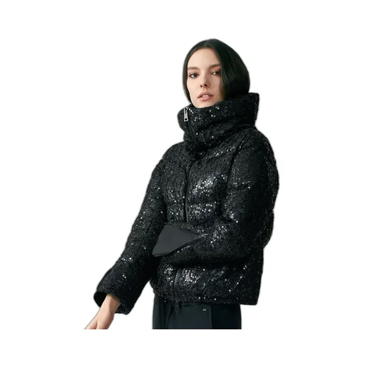Embellished Zip-Up Coat