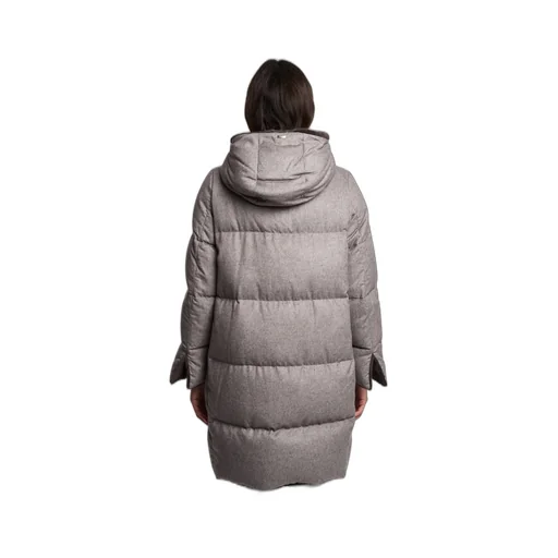 Faux Fur-Lined Quilted Coat