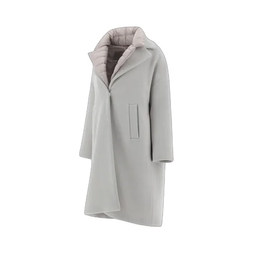 Layered Long-Sleeved Quilted Coat