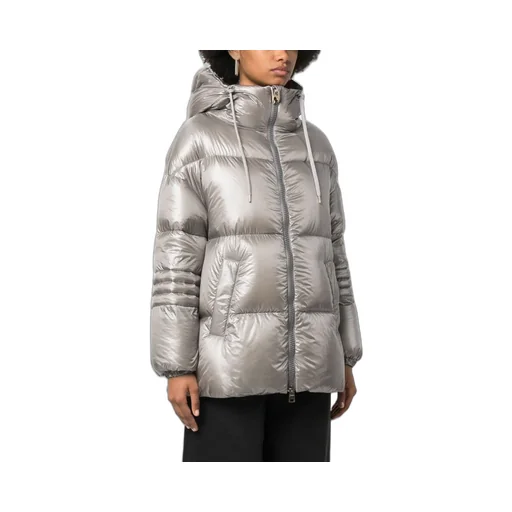 Padded Down-Feather Zip-Up Jacket