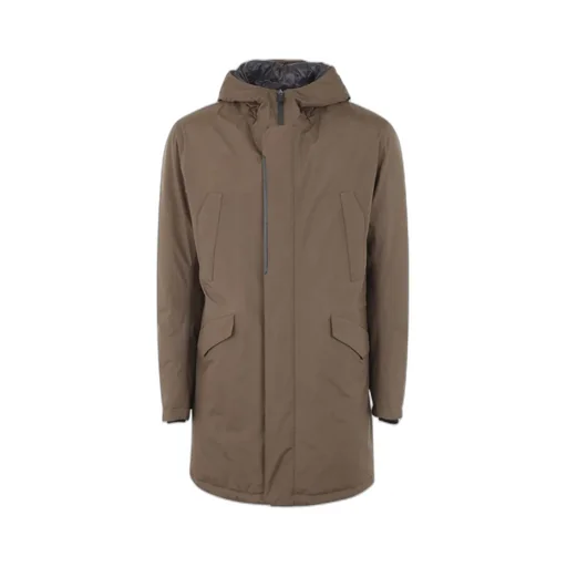 Hooded Concealed-Zip Fastening Jacket