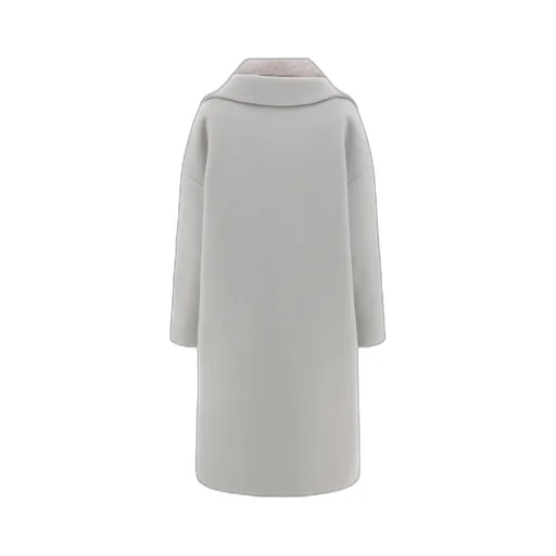 Layered Long-Sleeved Quilted Coat