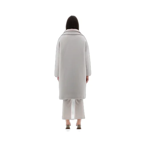 Layered Long-Sleeved Quilted Coat