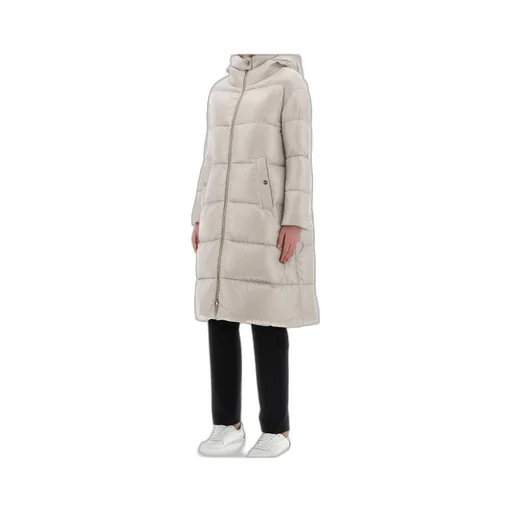 Padded Zip-Up Long Coat