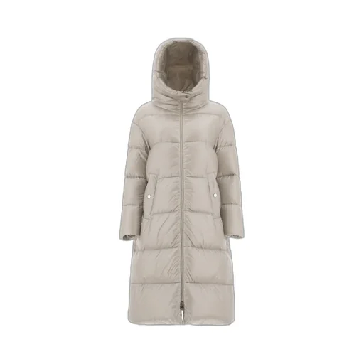 Padded Zip-Up Long Coat