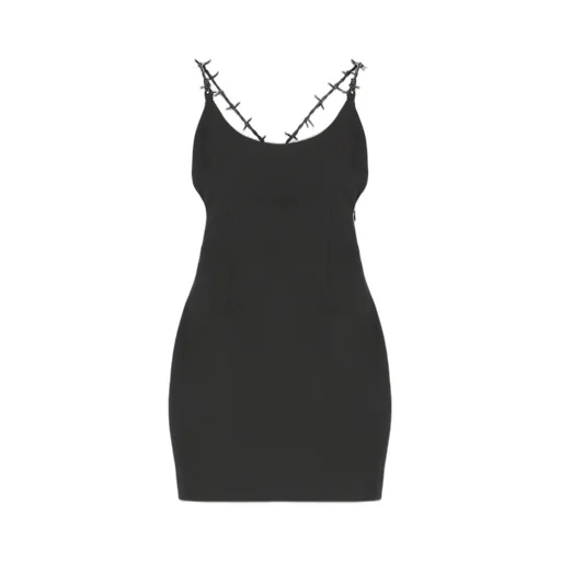 Logo Patch Criss-Cross Strap Dress
