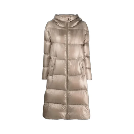 Padded Zip-Up Long Coat