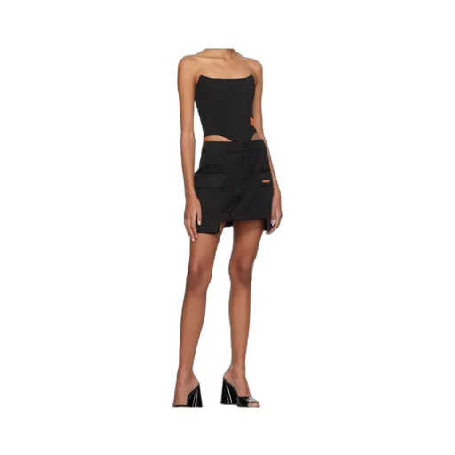 Logo Patch Cropped Corset Top