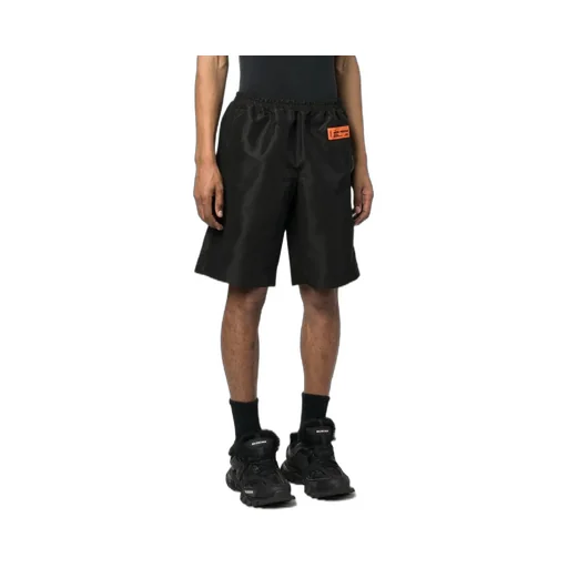 Logo Patch Knee-Length Track Shorts