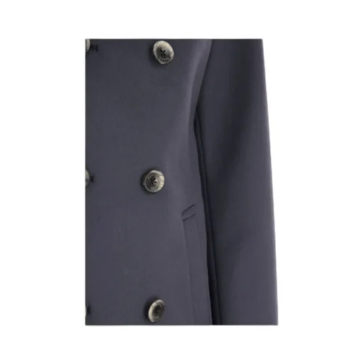 Double-Breasted High-Neck Coat