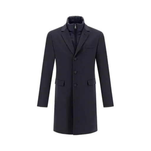 Single-Breasted Layered Coat