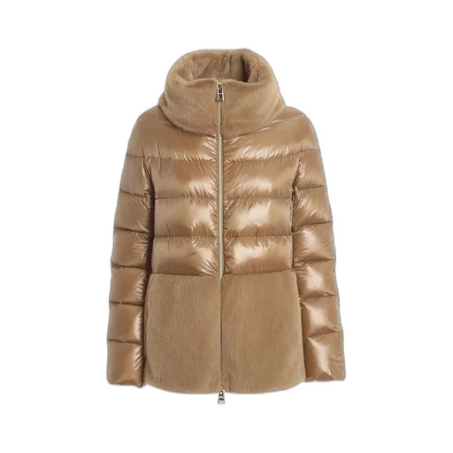 Panelled Zipped Down Jacket