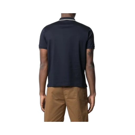 Short-Sleeved Contrast Trim Polo Shirt