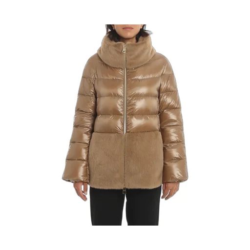 Panelled Zipped Down Jacket
