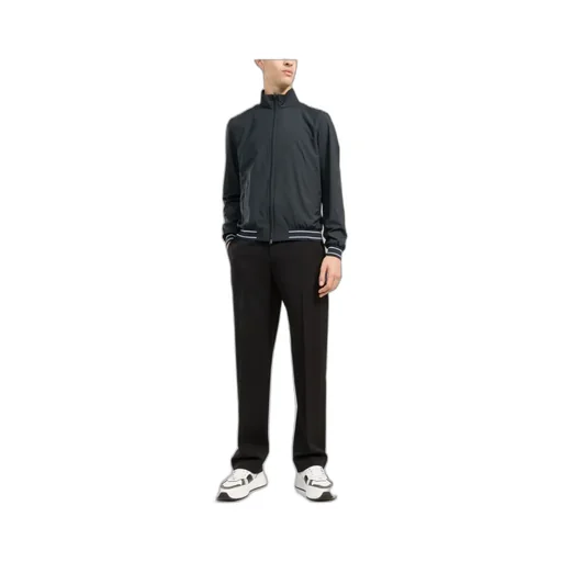 Stripe-Detail Bomber Jacket